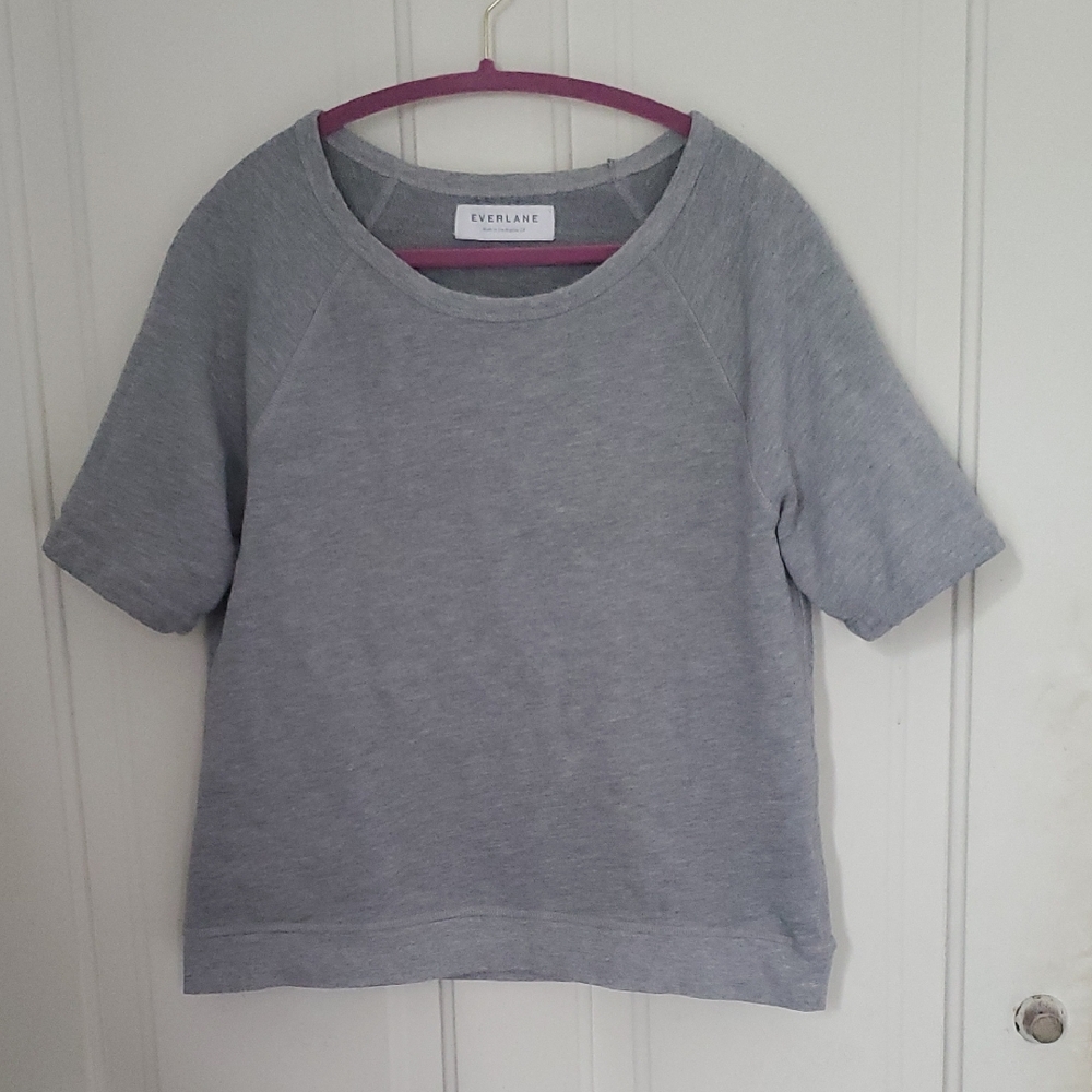 Everlane Grey Shortsleeved Sweatshirt - Picture 3 of 7